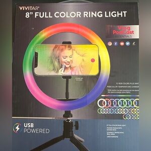Vivitar 8” Full Color Ring Light New in Box